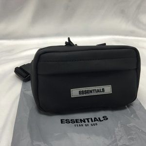 ✨✨🌸Men’s Fear Of God Essentials Sling Bag In Dark Slate/Stretch Limo/Black